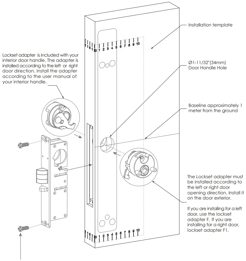 LOCKLY PGD238F GUARD Defender Biometric Electronic - LOCKSET