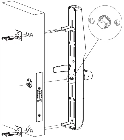 LOCKLY PGD238F GUARD Defender Biometric Electronic - exterior assembly 1