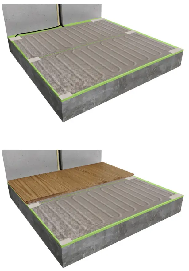 klima Electric Underwood Heating Mat - Connecting thermostat