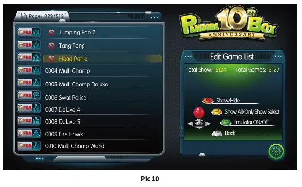 PANDORA 5142 Box 10th Anniversary Edition Games fig-14