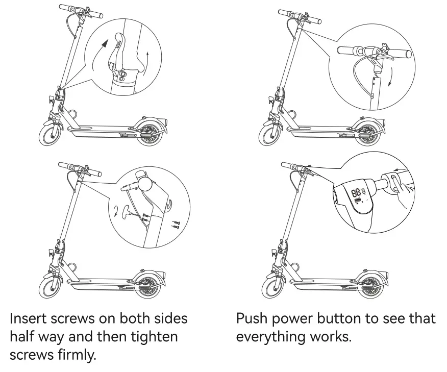 e-way E-5045FS Electric Scooter - Functions 1