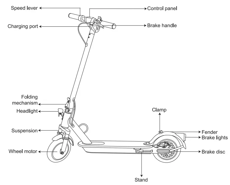 e-way E-5045FS Electric Scooter - Functions