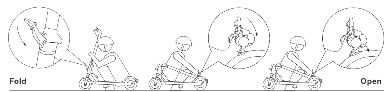 e-way E-5045FS Electric Scooter - folding and cairing