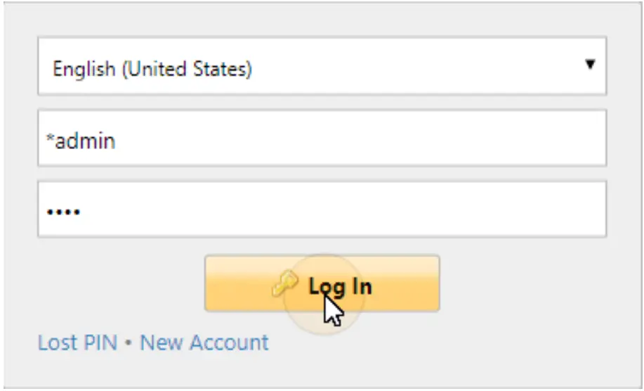 Logging in as an administrator