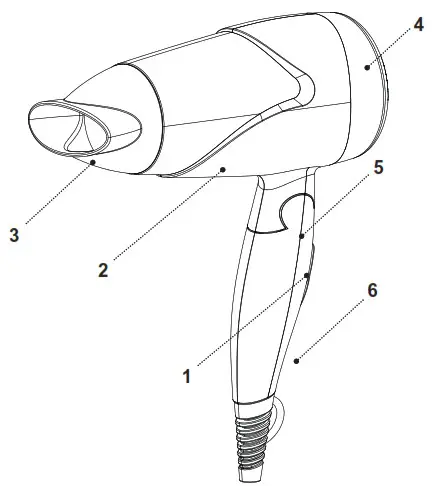 BRAYER BR3026 Hairdryer - DESCRIPTION
