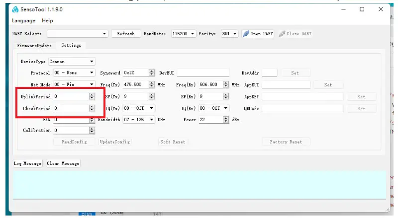 choovio SL710 Water Pressure Sensor - Data Configuration