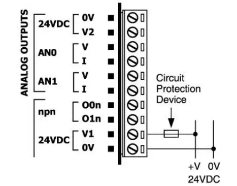 unitronics V200-18-E6B Snap-in Input-Output Module - Outputs