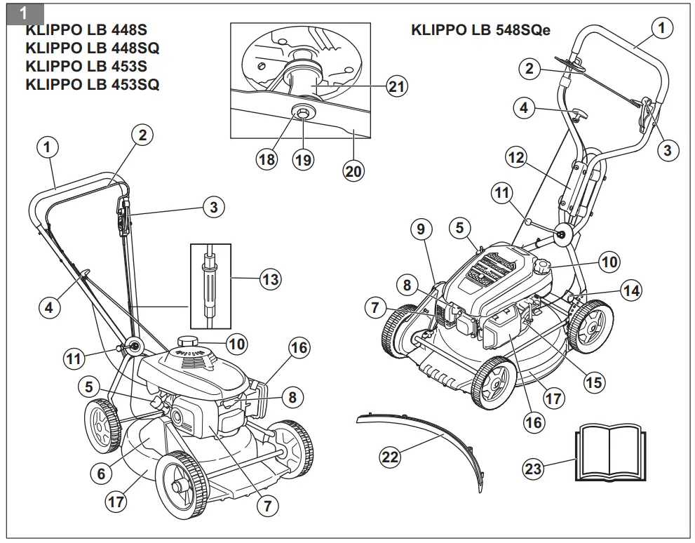 Husqvarna KLIPPO LB 448S Lawnmower - Fig 1