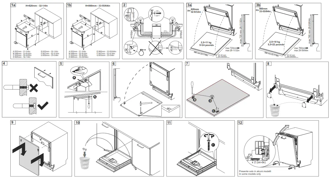 smeg ST 820 860 Fully Integrated Built In Dishwasher - fig
