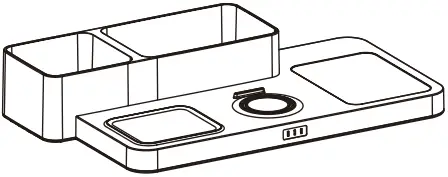 LUMI DA10-1 Desktop Storage with 3-in-1 Wireless Charger A3