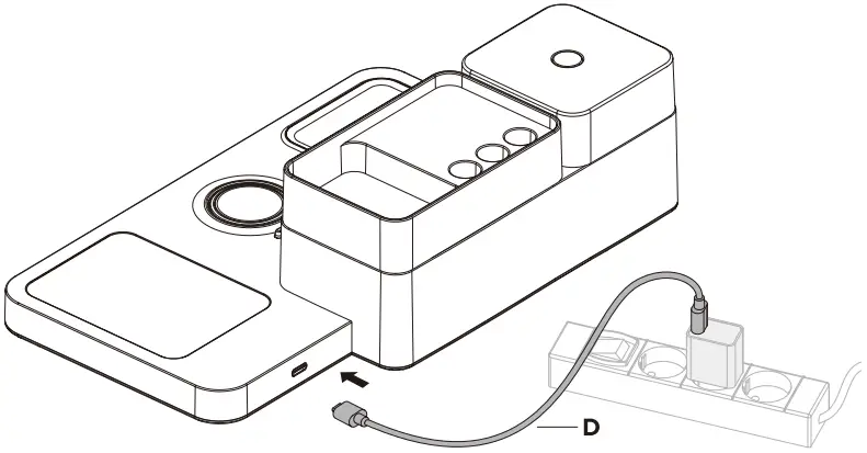LUMI DA10-1 Desktop Storage with 3-in-1 Wireless Charger B2