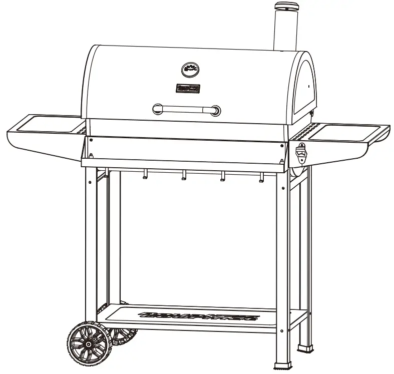 Gourmet CC1830T 30 Inch Charcoal Grill with Front Basket
