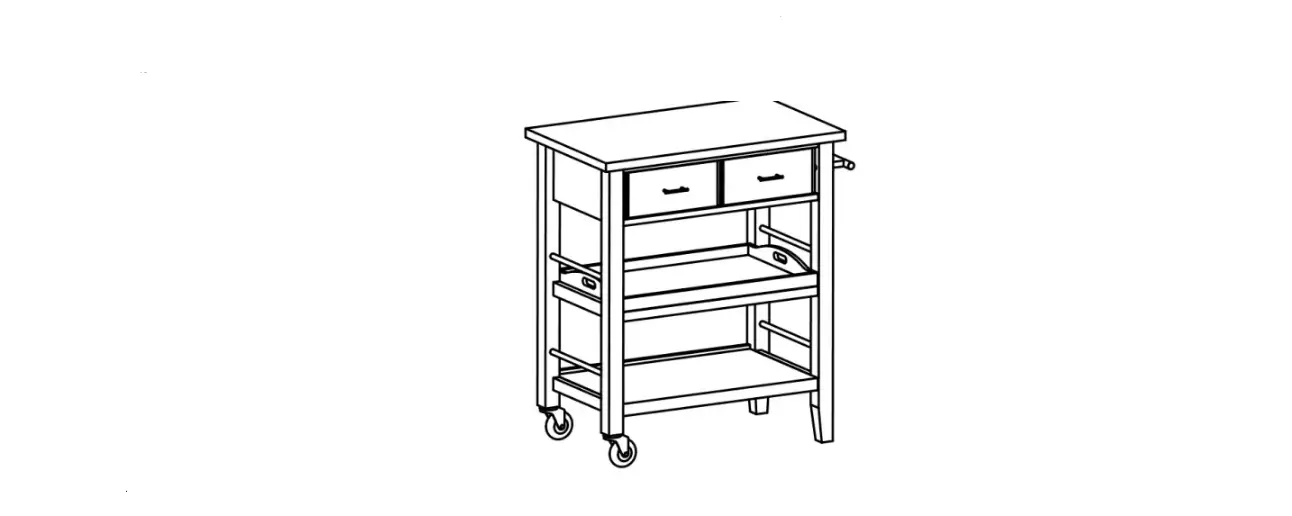 Tbflwh-1404 Trinity Wood Kitchen Cart With Drawers And Tray Owner's Manual Tbflwh-1404 Trinity Wood Kitchen Cart With Drawers And Tray Owner's Manual