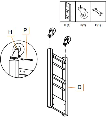 TBFLWH-1404 Trinity Wood Kitchen Cart with Drawers and Tray-fig6