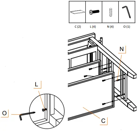TBFLWH-1404 Trinity Wood Kitchen Cart with Drawers and Tray-fig8