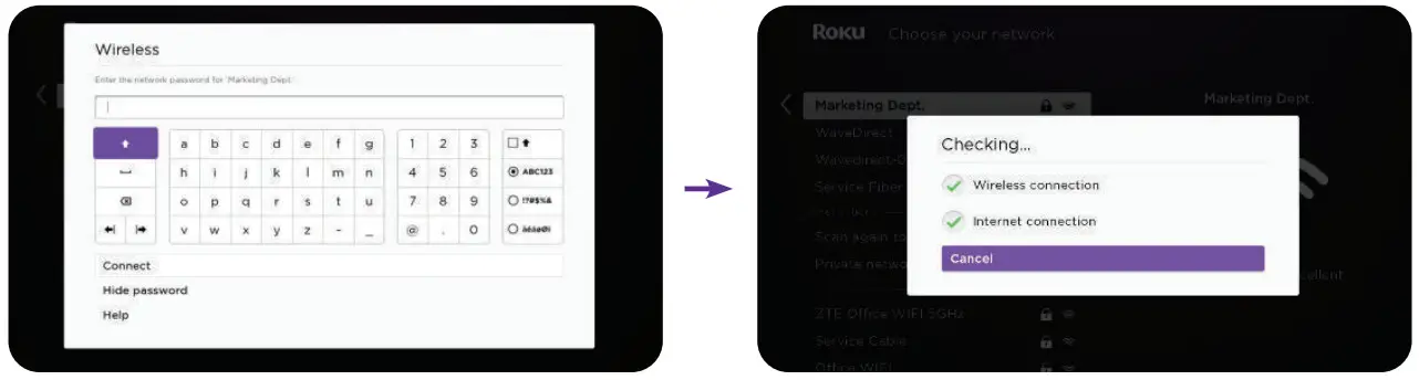 Roku Media Player Streaming Stick - WiFi password