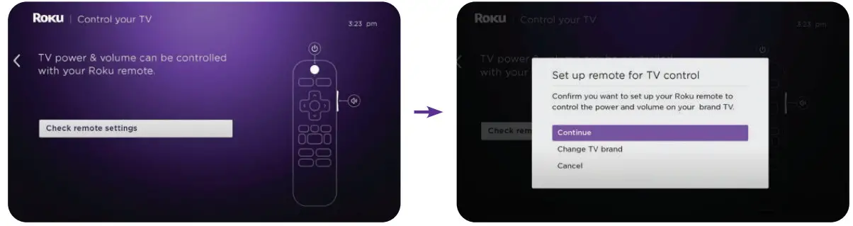 Roku Media Player Streaming Stick - power and volume