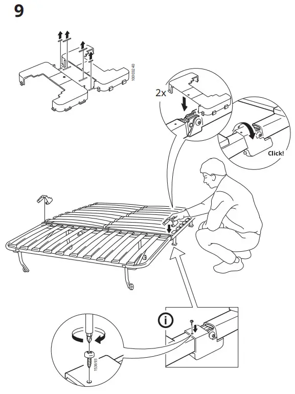 IKEA LYCKSELE 2-Seat Sofa Bed - fig 10