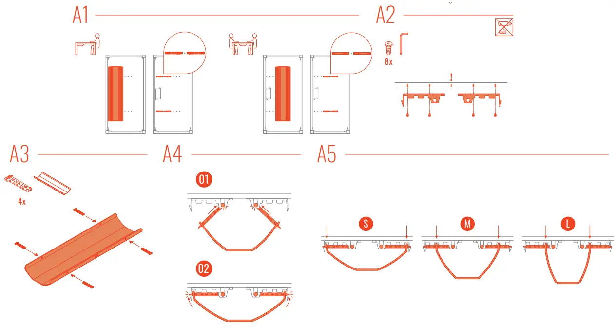 Yaasa B08FF4NQFZ Cable Management Large - Assembly