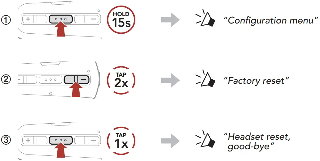 SENA Outride Bluetooth Helmet - Factory Reset