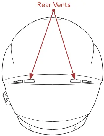 SENA Outride Bluetooth Helmet - Rear Vents