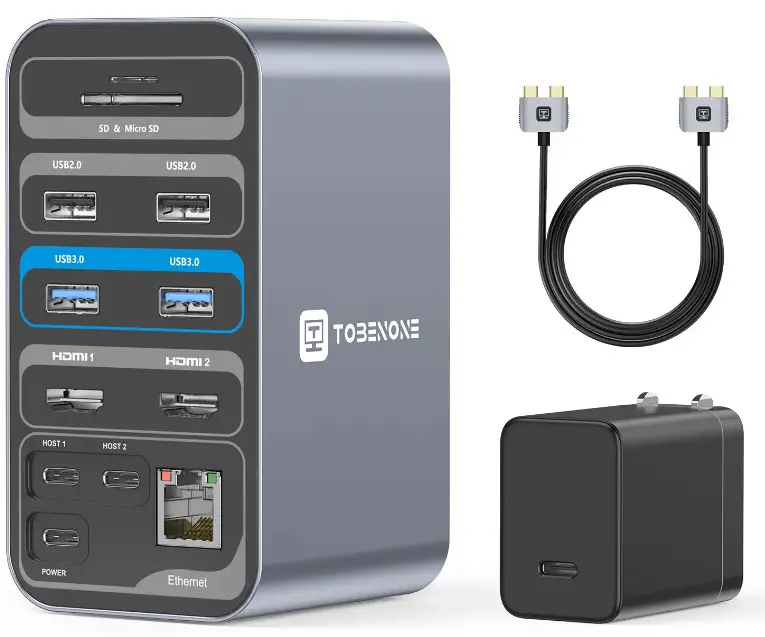 Tobenone UDS013N USB-C Dual Display Docking Station