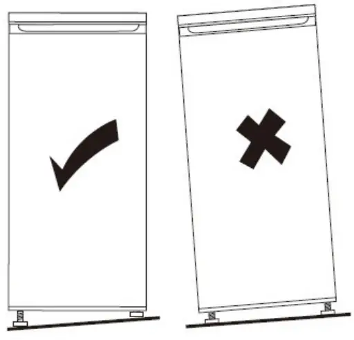 SUMMIT FF1088W Refrigerator Freezer - Leveling the unit