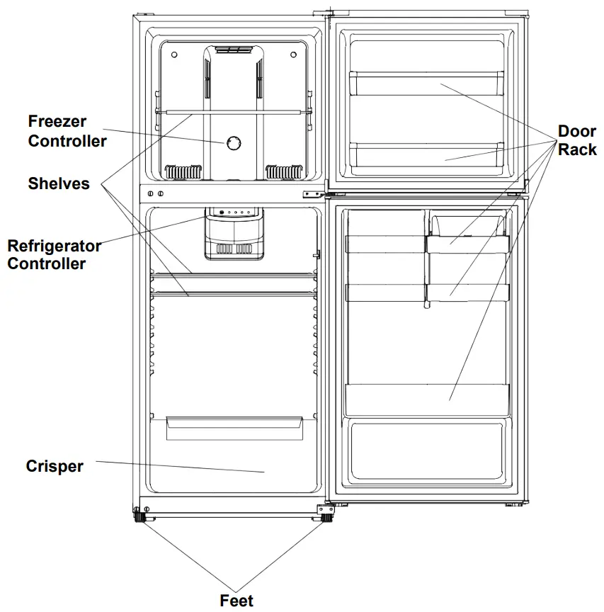 SUMMIT FF1088W Refrigerator Freezer - Overview