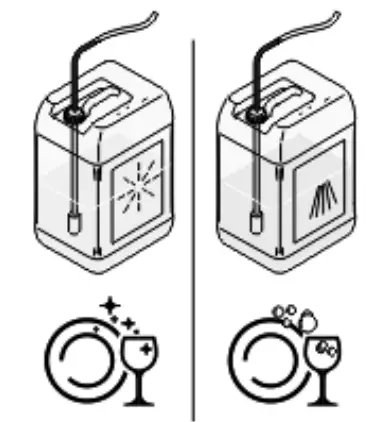 MEIKO UPster U 400 M2 Glass and Dishwasher - Check detergent