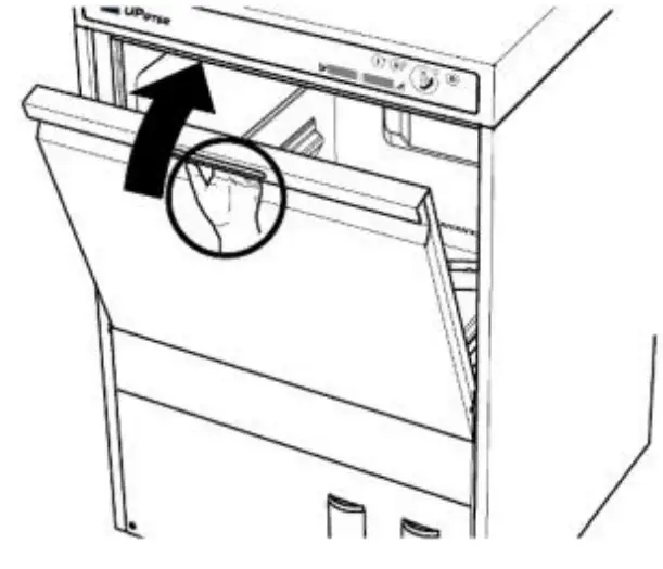 MEIKO UPster U 400 M2 Glass and Dishwasher - Close door