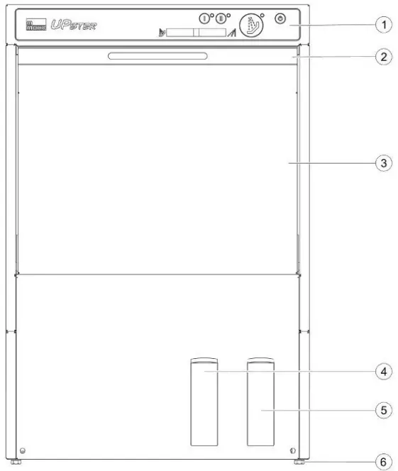 MEIKO UPster U 400 M2 Glass and Dishwasher - Exterior view 1