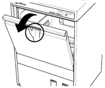MEIKO UPster U 400 M2 Glass and Dishwasher - Open door 1