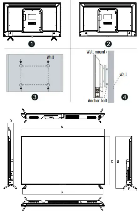 CENTEK CT-8558 58 Inch LED Smart TV - fig 1