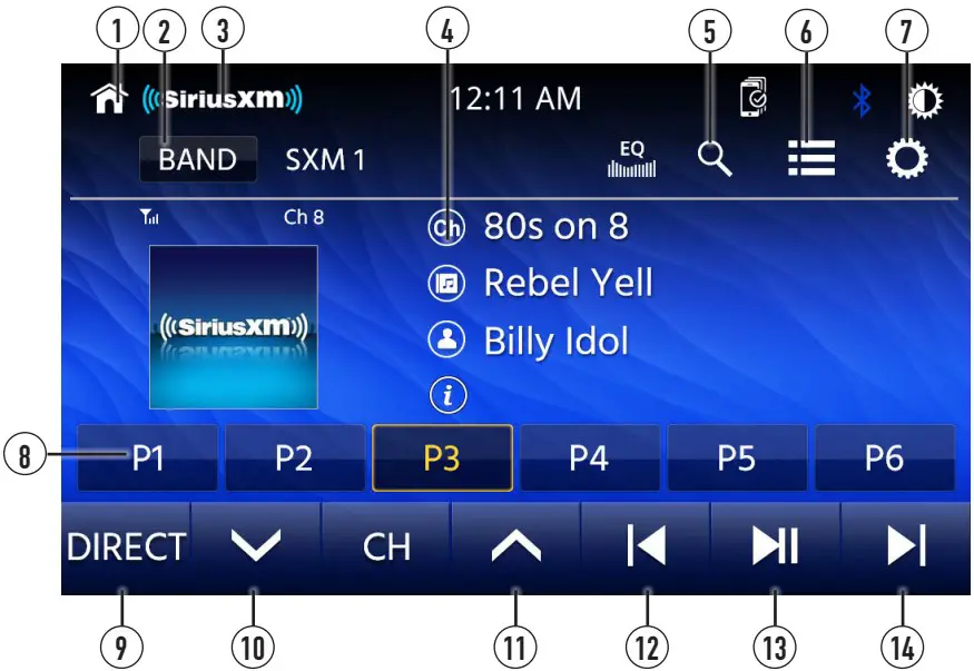 SiriusXM® Satellite Radio Operation