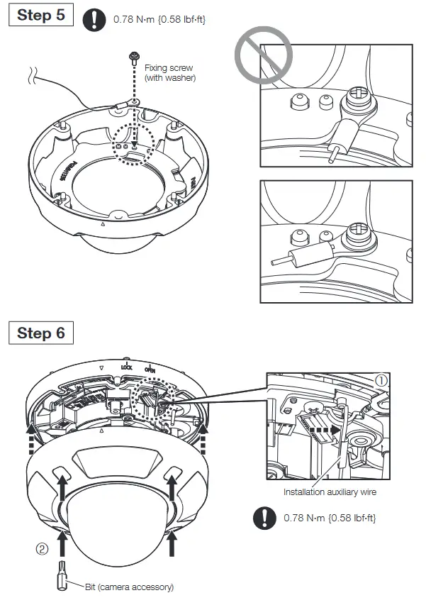 i-PRO WV-QDC504C Dome Cover - Installation 2