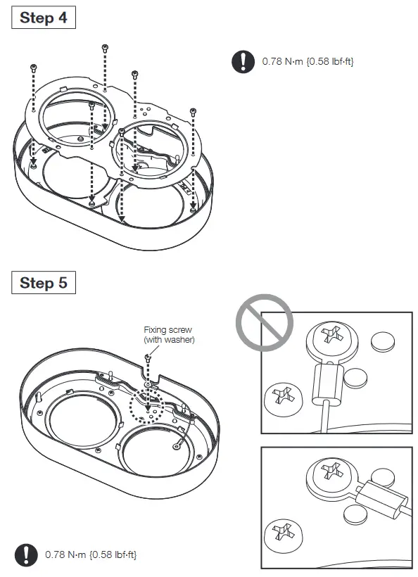 i-PRO WV-QDC504C Dome Cover - Installation 5