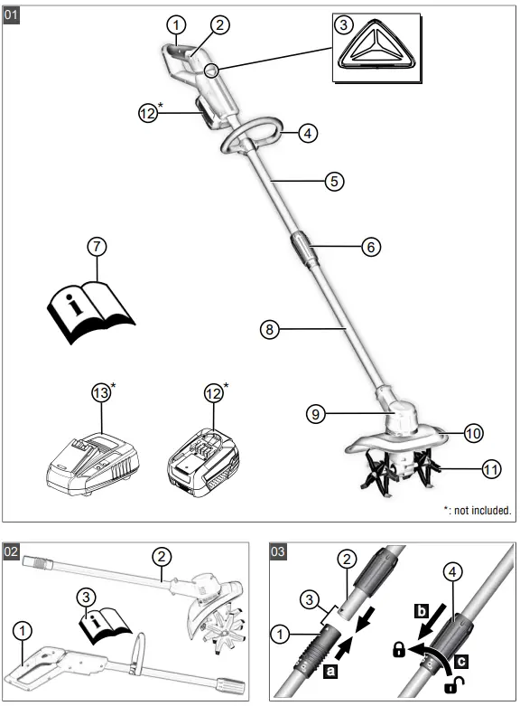 AL-KO TL 1820 Cordless Ground Hoe - fig 1