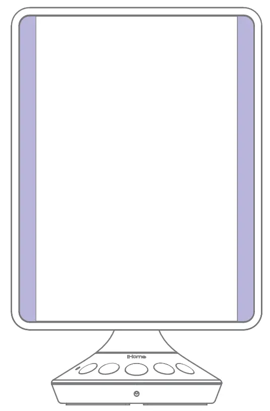 iHome iCVBT22W Reflect Vanity Speaker with Removable 10x Detail Mirror