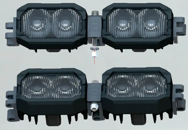 MORIMOTO 2Banger Pod Single Row Light Bar - fig 3