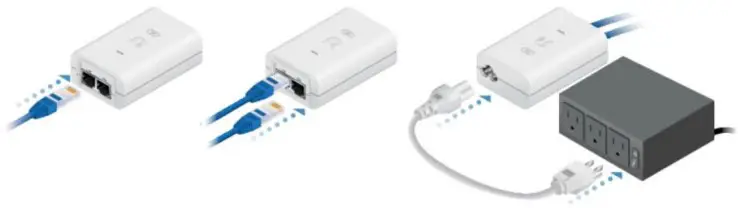 Connection to a PoE adapter