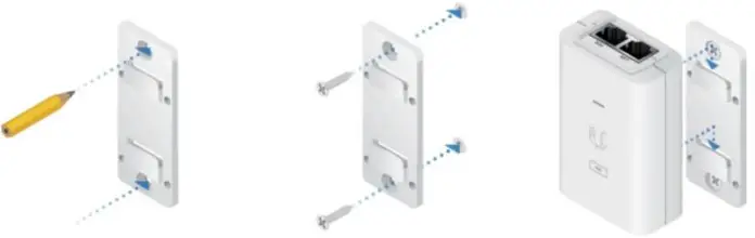 Mounting the PoE adapter