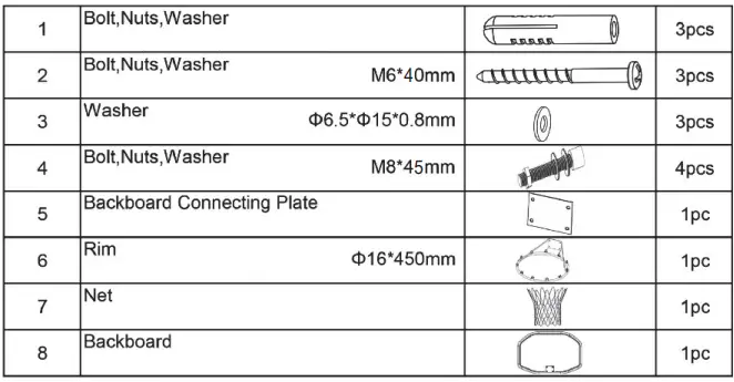 SPORTNOW-A61-043V00BK-Wall-Mounted-Basketball-Hoop-fig-1