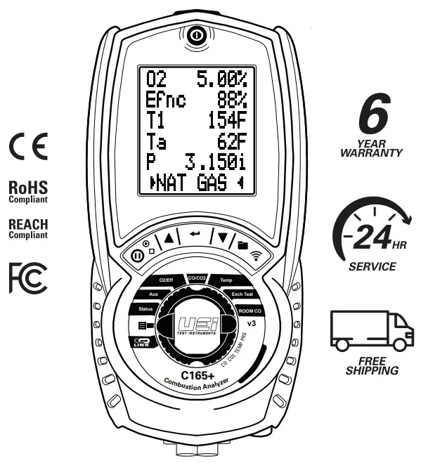 UEi C165+ Residential Commercial Combustion Analyzer
