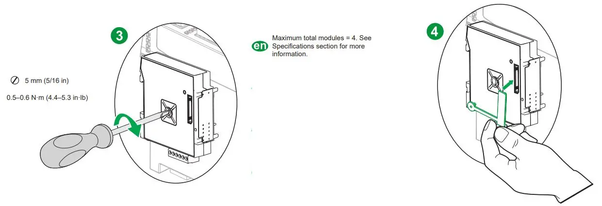 Schneider Electric METSEPMRS4854W PowerLogic Communication Module Instruction Manual - Mounting