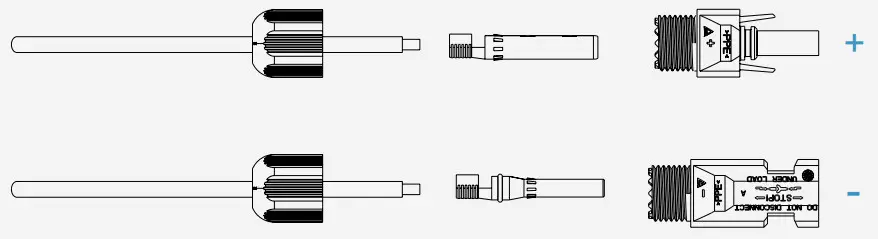 WATTSONIC Li HV High Voltage Single Phase All In One ESS - DC connector assembly 2