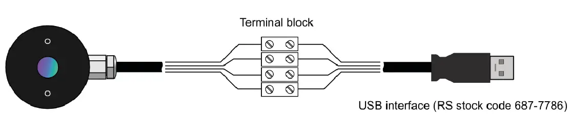 RS PRO 238-7241 Infrared Temperature Sensor with Voltage Output and UART - Connections 1