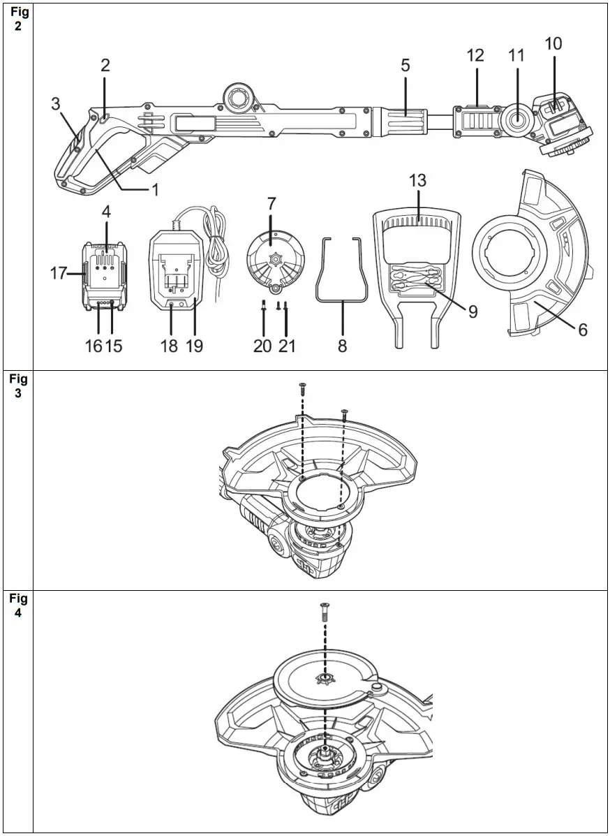 TEXAS GTX2000 20V Series Strimmer - fig 2