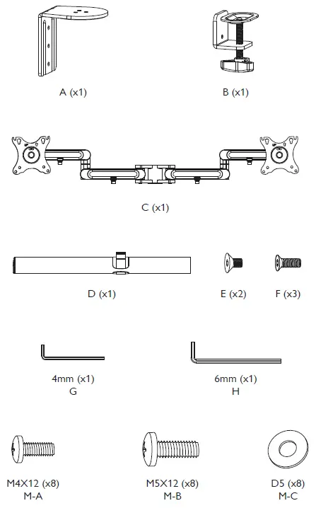 DELTACO-GAMING-GAM-117-W-Counterbalance-Monitor-Arm-fig- (2)