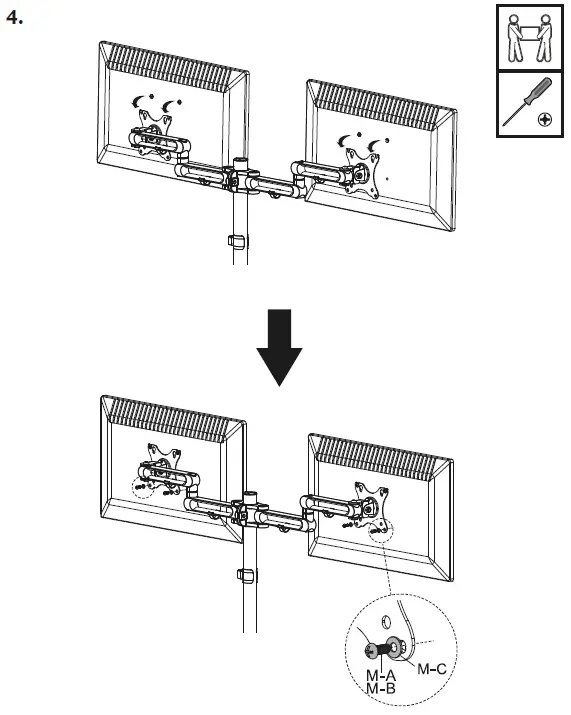 DELTACO-GAMING-GAM-117-W-Counterbalance-Monitor-Arm-fig- (6)
