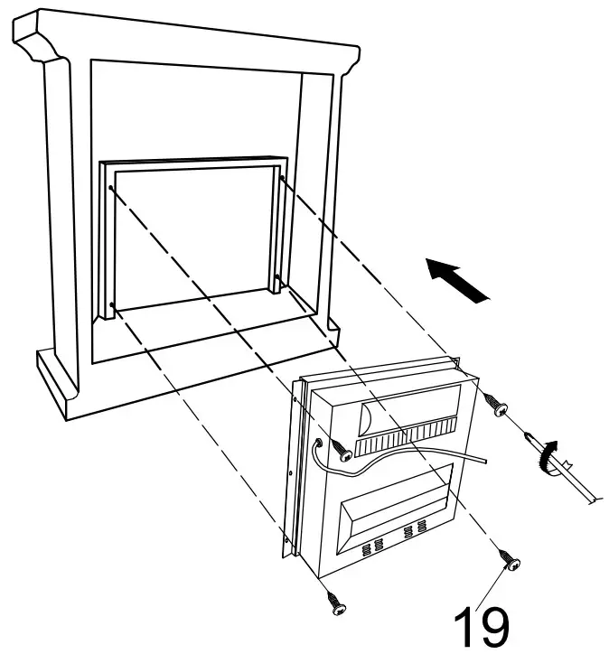 EDYO LIVING VCSFP-36-TA Freestanding Faux Stone Infrared Electric Fireplace - fig 1